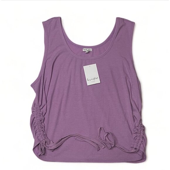 Love, Fire Trendy Plus Size Side Rushed Drawstring Tank, Size 3X, New - Picture 2 of 9